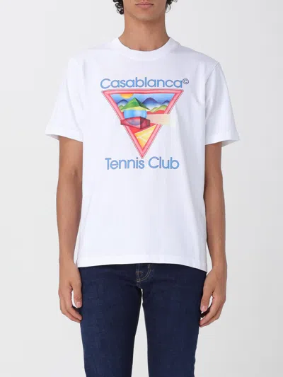 Casablanca Cotton Crew Neck T-shirt With Graphic Print