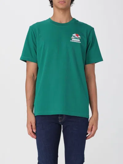 Casablanca Mens Montagne Ondulee Brand-print Cotton-jersey T-shirt In Green