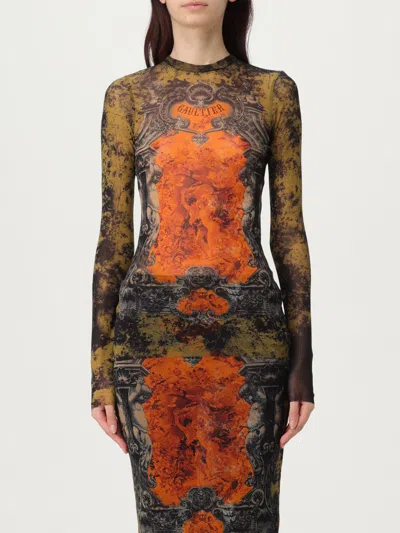 Jean Paul Gaultier Graphic Print Sheer Fabric Tops