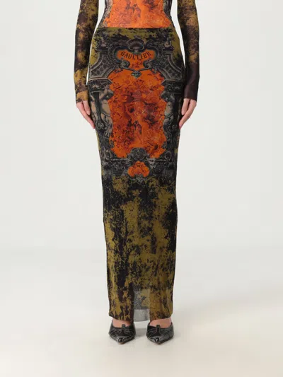 Jean Paul Gaultier Baroque-print Skirt In Multi
