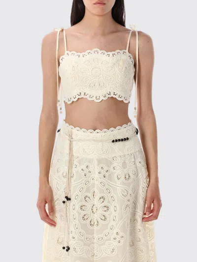 Zimmermann Off White Cropped Top