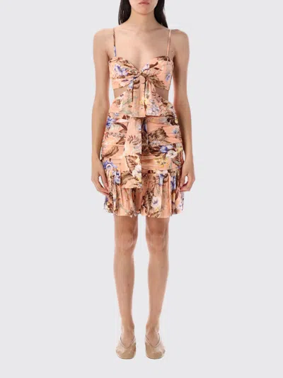 Zimmermann Coco Printed Cotton Mini Dress In Multi