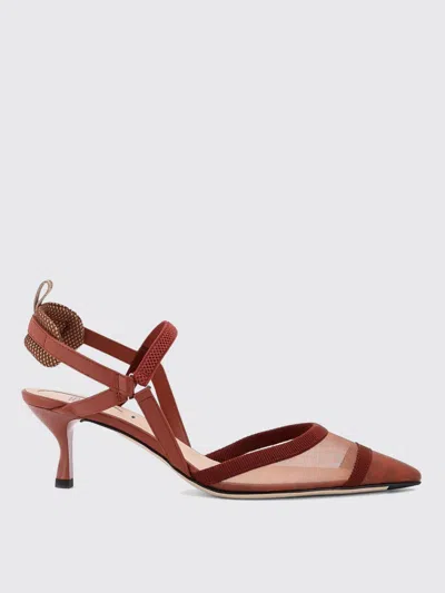 Fendi Slingback Colibri  In Nylon E Pelle