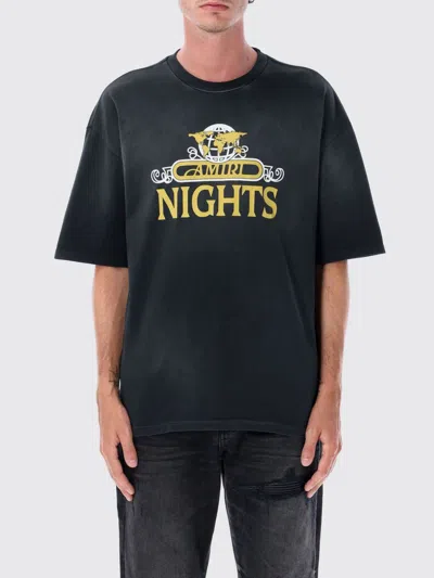 Amiri Night Graphic Print Crew Neck Short Sleeves