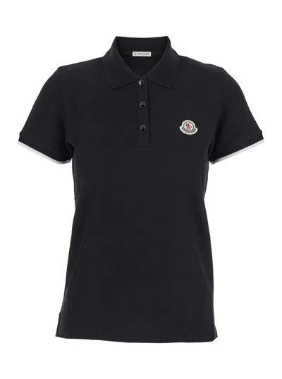 Moncler Women Polo In Black