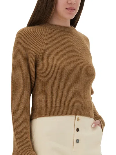 Moschino Couture Cropped Shirt In Green