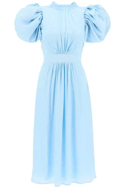 Rotate Birger Christensen Rotate Polka Dot Midi Dress With Balloon Sleeves Women
