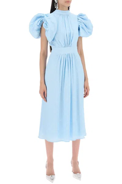 Rotate Birger Christensen Rotate Polka Dot Midi Dress With Balloon Sleeves Women