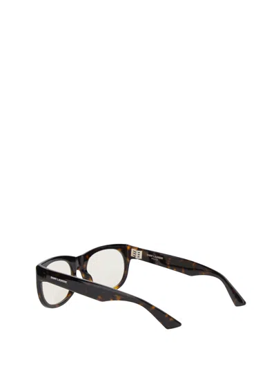 Saint Laurent Women 'sl 815' Brown Sunglasses With Square Frame And Logo Lettering On The Temples In