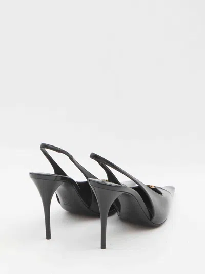 Saint Laurent Babylone Breteuil Slingback Pumps In Smooth Leather