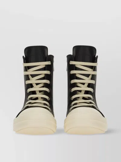 Rick Owens Contrasting-toe Cap Lace-up Sneakers