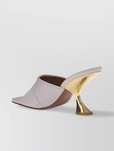Amina Muaddi Taylor Sandals Geometric Heel