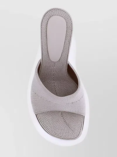 Amina Muaddi Taylor Sandals Geometric Heel
