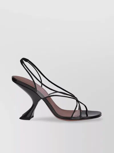 Amina Muaddi Geometric Heel Foot Sculptural Sandals