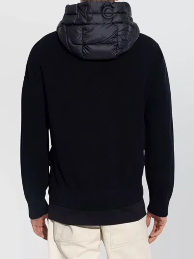 Moncler Blue Padded Zip-up Cardigan