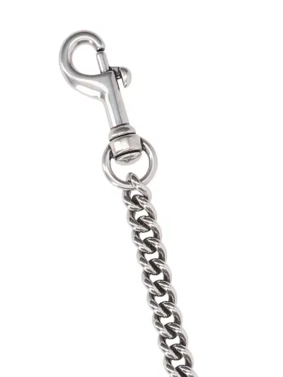 Balenciaga Shiny Keyring Metallic Finish Wallet