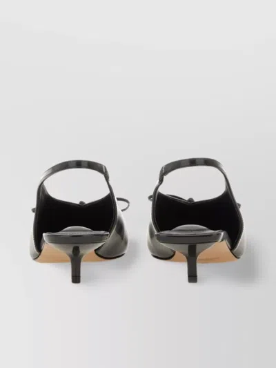 Jacquemus Bow Glossy Kitten Pointed Toe Pumps