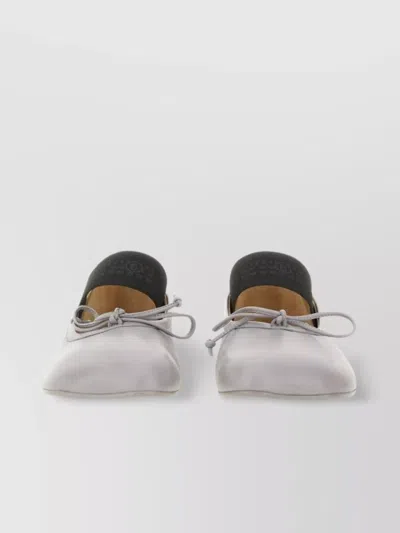 Mm6 Maison Margiela Bow Detail Flat Sole Ballerina Shoes