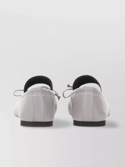 Mm6 Maison Margiela Bow Detail Flat Sole Ballerina Shoes