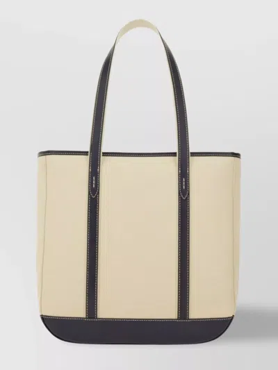 Polo Ralph Lauren Dual Handles Contrast Trim Front Pocket Tote Bag