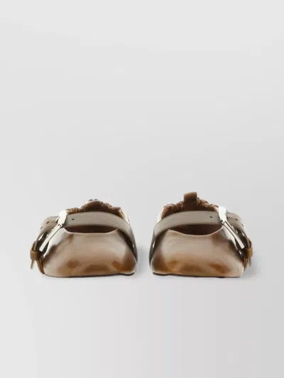 Ganni Buckle Strap Ballerina Shoes
