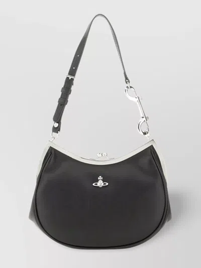 Vivienne Westwood Shoulder Bag With Adjustable Strap And Metal Accents