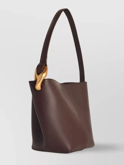 Jw Anderson 'corner' Small Leather Bucket Bag