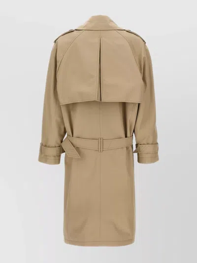 Attico Cotton Trench Coat Coats And Trench Coats Beige In Brown