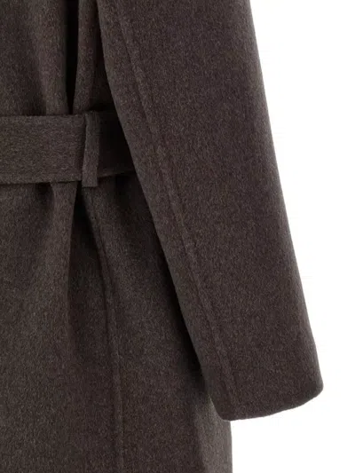 Brunello Cucinelli Belted Waist Coat With Notched Lapels