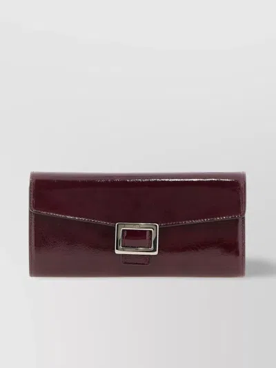 Roger Vivier Glossy Chain Strap Wallet With Metal Buckle