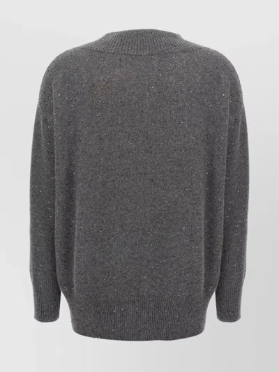 Brunello Cucinelli Sequin Sweater Sweaters And Cardigans Gray