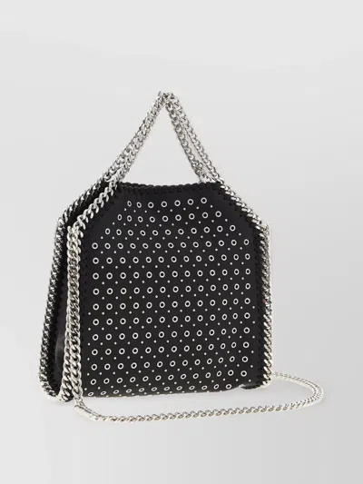 Stella Mccartney Tiny Falabella Stud-embellished Tote Bag In Black