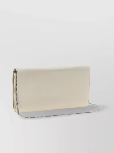 Roger Vivier Blossom Clutch With Chain Strap And Embellished Buckle In Gray