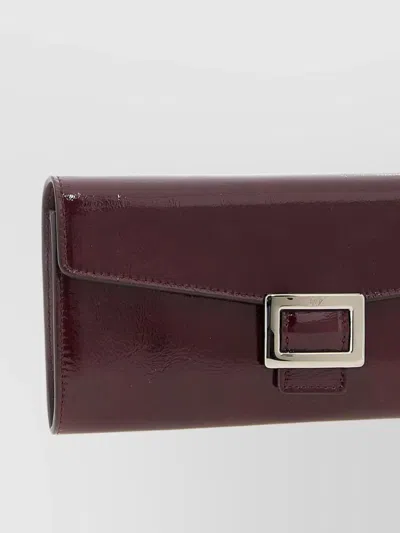 Roger Vivier Glossy Chain Strap Wallet With Metal Buckle