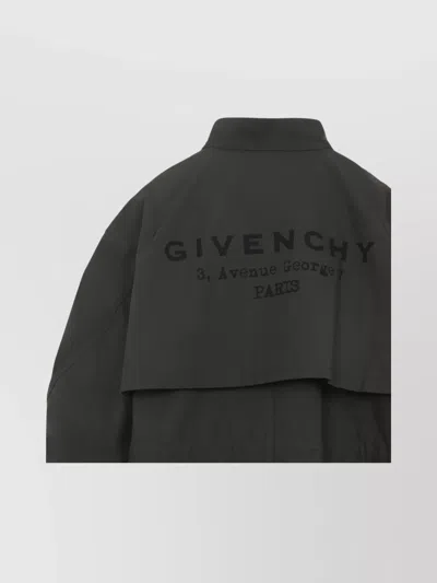 Givenchy Cotton Jacket With Back Slit And Drawstrings