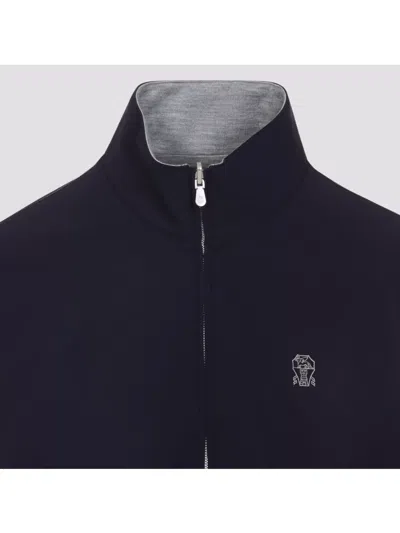 Brunello Cucinelli Water-resistant Long-sleeve Jacket In Black