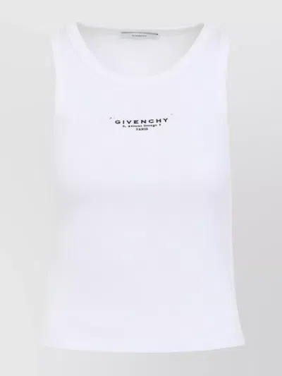 Givenchy Slim Tank Top With Logo Print In White