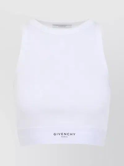 Givenchy Cropped Tank Top In Cotton With Band Clothing In White