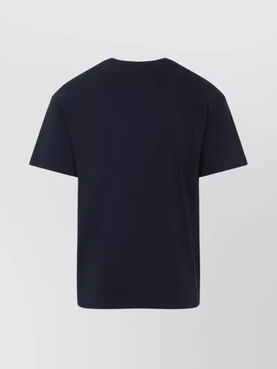 Givenchy Navy Short-sleeved T-shirt With Logo In Blue