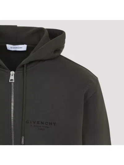 Givenchy Hooded Sweatshirt Front Pockets In Gray