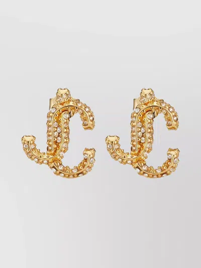 Jimmy Choo Crystal-embellished Jc Stud Earrings