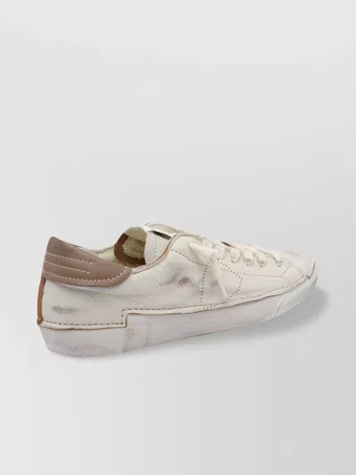 Philippe Model Round Toe Rubber Sole Sneakers