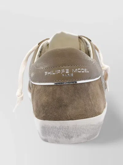 Philippe Model Low Top Sneakers Contrast Stitching