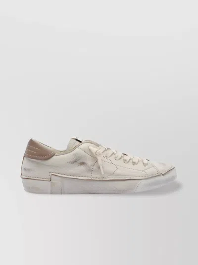 Philippe Model Round Toe Rubber Sole Sneakers