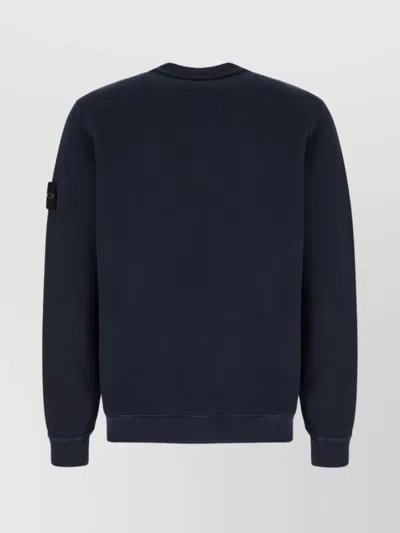 Stone Island Midnight Blue Cotton Sweatshirt In Blue