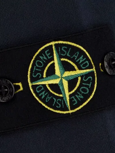 Stone Island Midnight Blue Cotton Sweatshirt In Blue