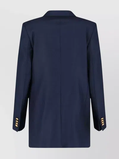 Tagliatore Tailored Double-breasted Jacket With Gold Buttons In Blue