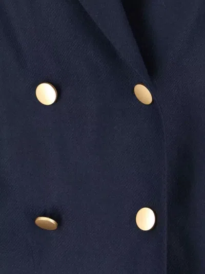 Tagliatore Tailored Double-breasted Jacket With Gold Buttons In Blue