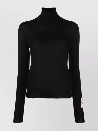Golden Goose Regular Knit Turtleneck Light Wool Merino In Black