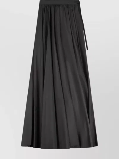 Mm6 Maison Margiela High Waist Pleated Skirt With Tie Detail